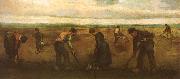 Vincent Van Gogh Farmers Planting Potatoes (nn04) USA oil painting artist